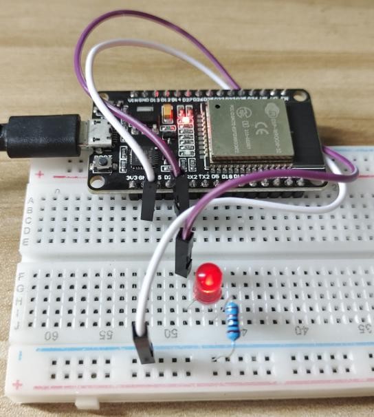 LED fading on a breadboard